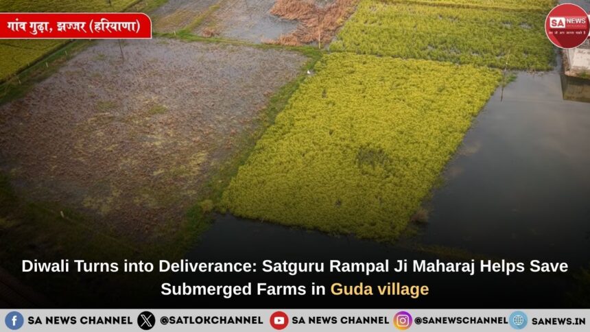 Diwali Turns into Deliverance: Satguru Rampal Ji Maharaj Helps Save Submerged Farms in Guda village
