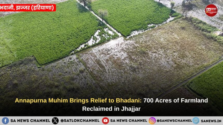 Annapurna Muhim Brings Relief to Bhadani Village: 700 Acres of Farmland Reclaimed in Jhajjar