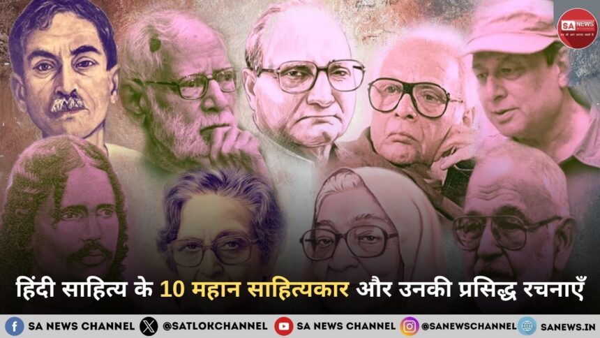 जानिए हिंदी साहित्य के 10 महान साहित्यकार और उनकी प्रसिद्ध रचनाएँ