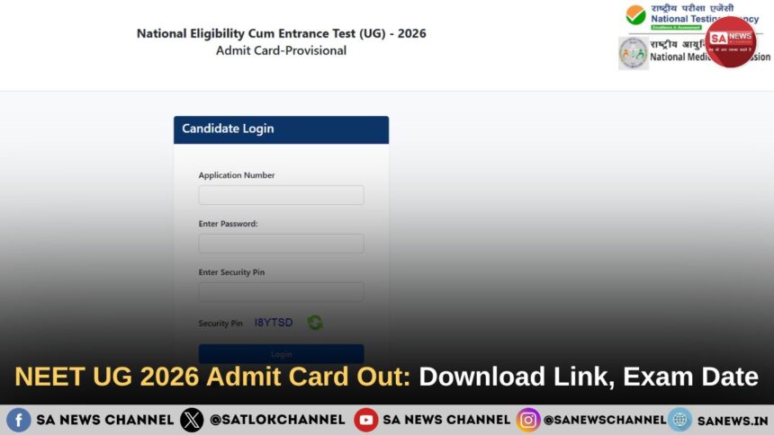 NEET UG 2026 Admit Card Released: Exam Date