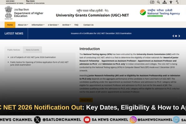 UGC NET 2026 Notification Out: Key Dates, Eligibility & How to Apply