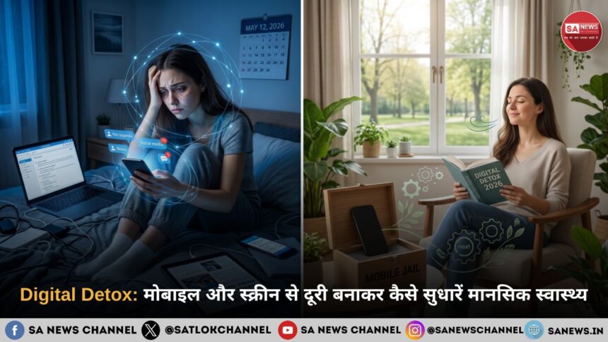Digital Detox 2026: मोबाइल और स्क्रीन से दूरी बनाकर कैसे सुधारें मानसिक स्वास्थ्य