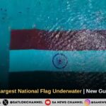 India Unfurls Largest National Flag Underwater New Guinness Record