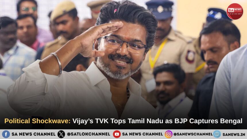 Political Shockwave: Vijay’s TVK Tops Tamil Nadu as BJP Captures Bengal