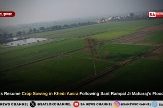 Farmers Resume Crop Sowing in Khedi Aasra Following Sant Rampal Ji Maharaj’s Flood Relief