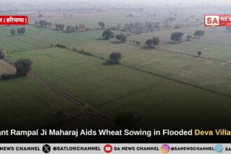 Sant Rampal Ji Maharaj Aids Wheat Sowing in Flooded Deva Village