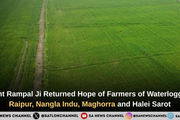 Sant Rampal Ji Returned Hope of Farmers of Waterlogged Raipur, Nangla Indu, Maghorra and Halei Sarot