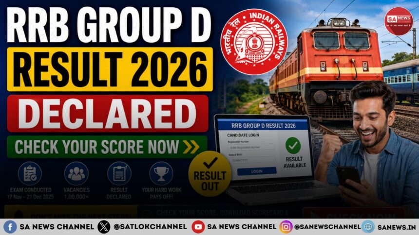 RRB Group D Result 2026 Declared Check Your Score Now