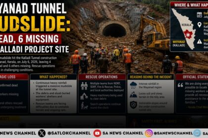 Wayanad Tunnel Mudslide 4 Dead, 6 Missing at Kalladi Project Site