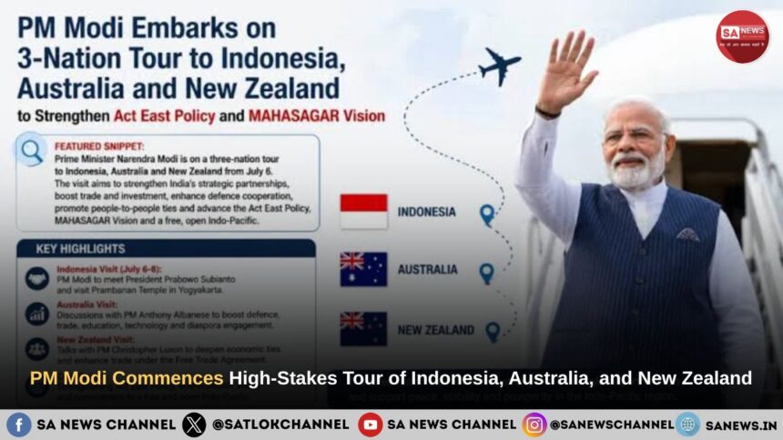 Act East and Beyond: PM Modi Commences High-Stakes Tour of Indonesia, Australia, and New Zealand