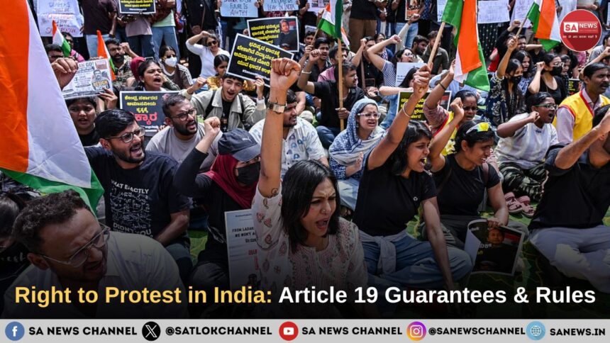 ​Right to Protest in India: Constitutional Guarantees Under Article 19 and Key Limitations