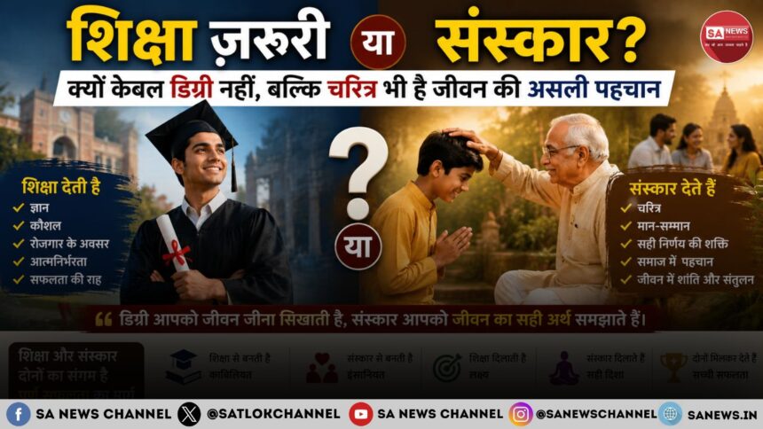शिक्षा ज़रूरी या संस्कार? क्यों केवल डिग्री नहीं, बल्कि चरित्र भी है जीवन की असली पहचान