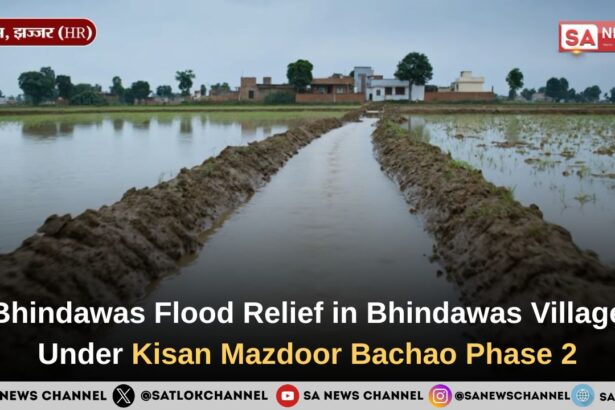 Bhindawas Flood Relief in Bhindawas Village Under Kisan Mazdoor Bachao Phase 2