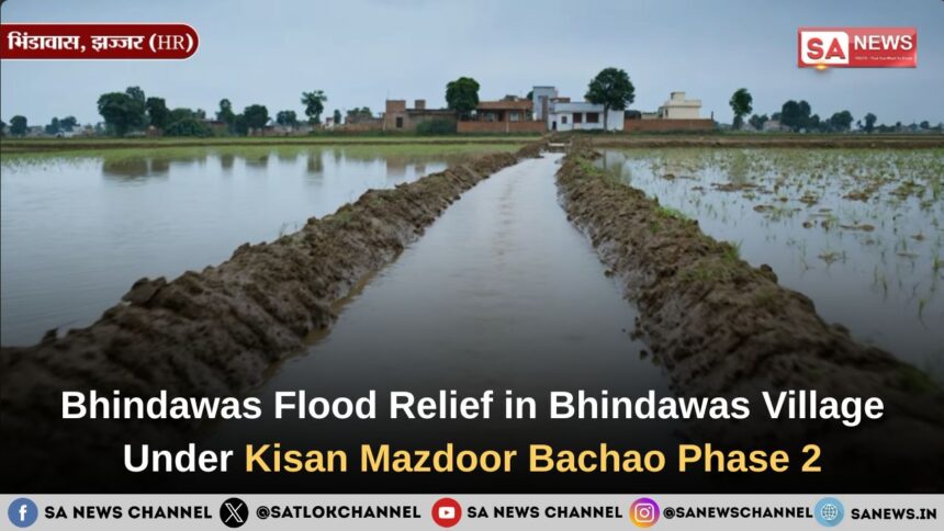 Bhindawas Flood Relief in Bhindawas Village Under Kisan Mazdoor Bachao Phase 2