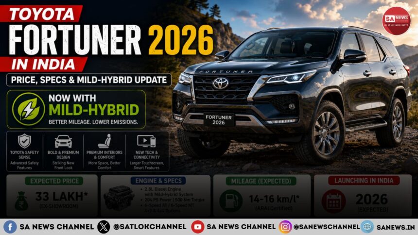 Toyota Fortuner 2026 in India: Price, Specs, New Leader Edition, and Mild-Hybrid Updates