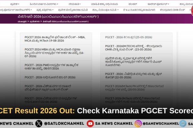 PGCET Result 2026 Out Check Karnataka PGCET Scorecard