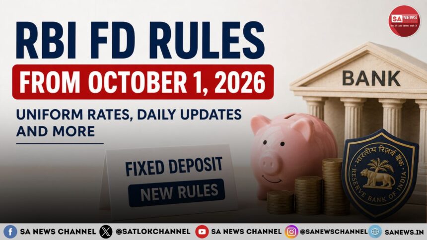 RBI FD Rules From October 1, 2026
