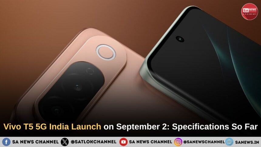 Vivo T5 5G India Launch on September 2: Specifications So Far