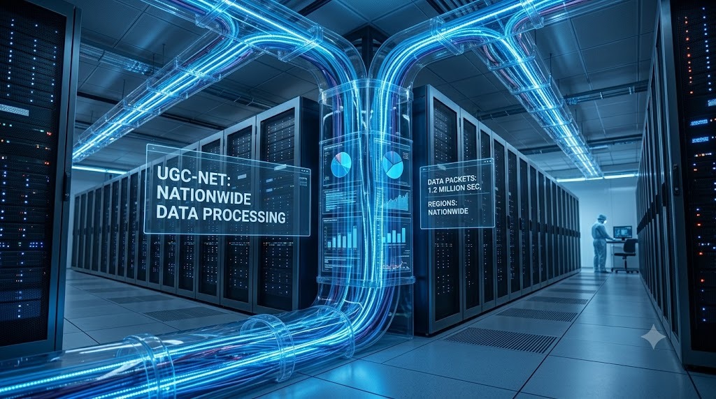 Server technology processing the nationwide UGC-NET result data