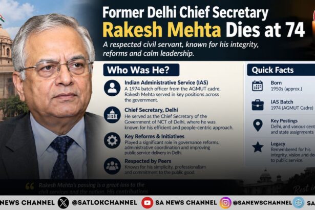 Former Delhi Chief Secretary Rakesh Mehta Dies at 74: Who Was He?