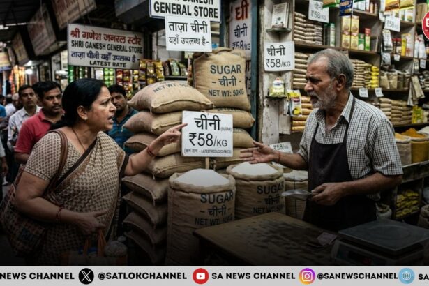 चीनी के थोक भाव घटे, खुदरा बाजार में ₹54 से ₹60 तक कीमतों में अंतर