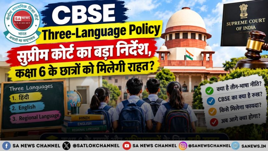 CBSE Three-Language Policy सुप्रीम कोर्ट का बड़ा निर्देश, कक्षा 6 के छात्रों को मिलेगी राहत
