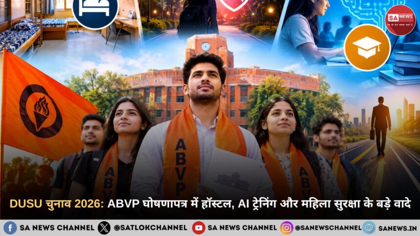 DUSU चुनाव 2026: ABVP घोषणापत्र में हॉस्टल