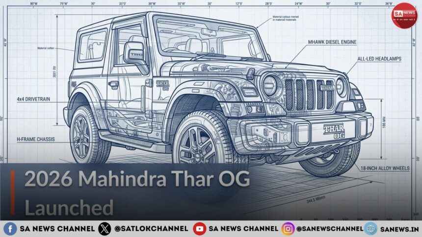 Thar OG 2026 Starts At Rs 10.32 Lakh: Big Changes Inside