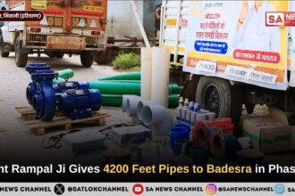 Sant Rampal Ji Maharaj Gives 4200 Feet Pipes to Badesra in Phase 2