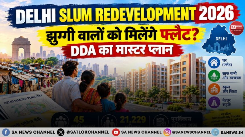 Delhi Slum Redevelopment 2026: झुग्गी वालों को मिलेंगे फ्लैट, DDA का मास्टर प्लान