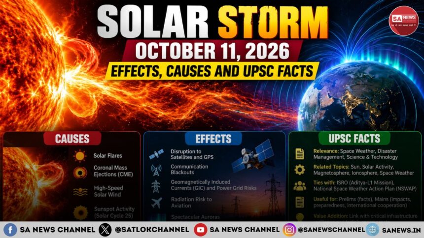 Earth To Be Hit By Solar Storm On October 11: What, Effects, and UPSC Facts