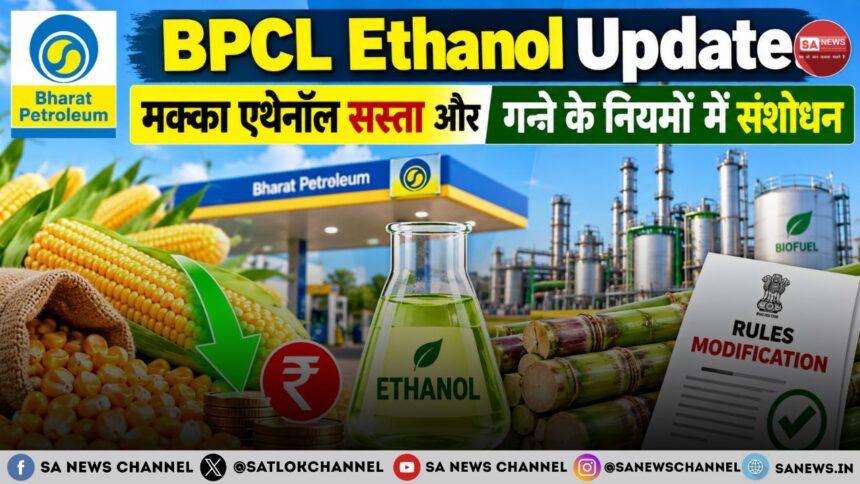 BPCL Ethanol Update: मक्का एथेनॉल सस्ता और गन्ने के नियमों में संशोधन