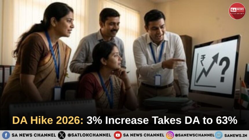 New Delhi: To give a major financial relief to Central Government employees and pensioners before the festive season, the Union Cabinet chaired by Prime Minister Narendra Modi approved a 3% hike in Dearness Allowance (DA) and Dearness Relief (DR) for them. The hike has increased the DA rate to 63% from the current 60%. This will provide huge relief to more than 1.17 crore people, including nearly 48.54 lakh central government employees and 68.71 lakh pensioners as the revised rate will come into effect from July 1, 2026. Key Highlights of the DA Hike Parameter Details Hike Percentage 3% increase over existing rate New DA / DR Rate 63% of basic pay/pension (up from 60%) Effective Date July 1, 2026 (eligible for arrears) Beneficiaries 48.54 lakh employees & 68.71 lakh pensioners Total Coverage Over 1.17 crore individuals Total Beneficiaries More than 1.17 Crore Arrears from July 1 As the DA hike comes into effect from July 1, employees and pensioners will get salary arrears for July, August and September. The salary for October month shall also be credited. The Dearness Allowance (DA) and Dearness Relief (DR) rates are periodically adjusted in line with the recommendations of the 7th Central Pay Commission. These revisions take into account changes in the cost of living over the preceding 12 months, measured through the All India Consumer Price Index for Industrial Workers (AICPI-IW). This will ensure that the employees’ salaries are adjusted every six months to protect their real income from fluctuations in commodity prices. Effect on National Exchequer The DA and DR hike will add several thousand crores to the national exchequer. However, Union Minister Ashwini Vaishnaw said while announcing the Cabinet decision that the hike “reflects the government’s sustained efforts to protect the interests of public sector employees and our elder citizens”. First Hike- Effective from January 1. (Announced in March) Second Hike- Effective from July 1. (Usually cleared in September/October) The first hike was done in 2026 increasing DA to 60%. And now, another 3 percent is done in the second half of the year. What is the difference between DA and DR? DA (Dearness Allowance): Allowance for employees who are currently working as a central government employee. It is calculated as a fixed percentage of their basic salary to compensate them for inflation in urban and rural areas. DR (Dearness Relief) : Allowance for pensioners and family pensioners for Central Government. It is added to their basic pension to compensate them for rising medical and household costs. It is calculated in the same way as DA using the AICPI-IW. The increase in terms of percentage is the same. Beyond Material Relief: Seeking Lasting Security Although the government's decision to increase Dearness Allowance (DA) and Dearness Relief (DR) offers immediate financial relief to millions, an important question remains: can these short-term monetary benefits ensure long-term security and peace of mind? In the constant pursuit of material comfort and a better lifestyle, have we ever paused to reflect on why scarcity, inflation, and deterioration continue to persist in the world despite our endless efforts to improve our living conditions? The materialistic world of 21 universes governed by Kaal Brahm, of which Earth is a small part, is temporary and always suffers from lack. Sant Rampal Ji Maharaj has been teaching us that true and everlasting prosperity can be found only in Satlok, the immortal abode where souls are free from hunger, inflation, and worldly anxieties. Instead of wasting our precious human life on temporary material gains, we should instead get involved with real spiritual devotion based on scriptural knowledge. Today, Sant Rampal Ji Maharaj is the only one holding the path to true devotion to Supreme God Kabir. https://youtu.be/t_YuP4dfhhI?si=H84jABdONambZV1e One can reach to the knowledge shared by Sant Rampal Ji Maharaj through His social media platforms: Website: www.jagatgururampalji.org YouTube: Sant Rampal Ji Maharaj Facebook: Spiritual Leader Saint Rampal Ji ‘X’: @SaintRampalJiM FAQs on Dearness Allowance Who will benefit from the Union Cabinet's DA hike? More than 1.17 crore people are expected to be benefitted. When will I get the increased salary? The increased DA/DR will be included in your next salary along with 3 months arrears (July, August & September 2026). How much will my salary increase? For a basic salary of 20,000, the hike will be of INR 600. The DA will increase from 12,000 to 12,600. It will also result in INR 1800 allowances for three months.